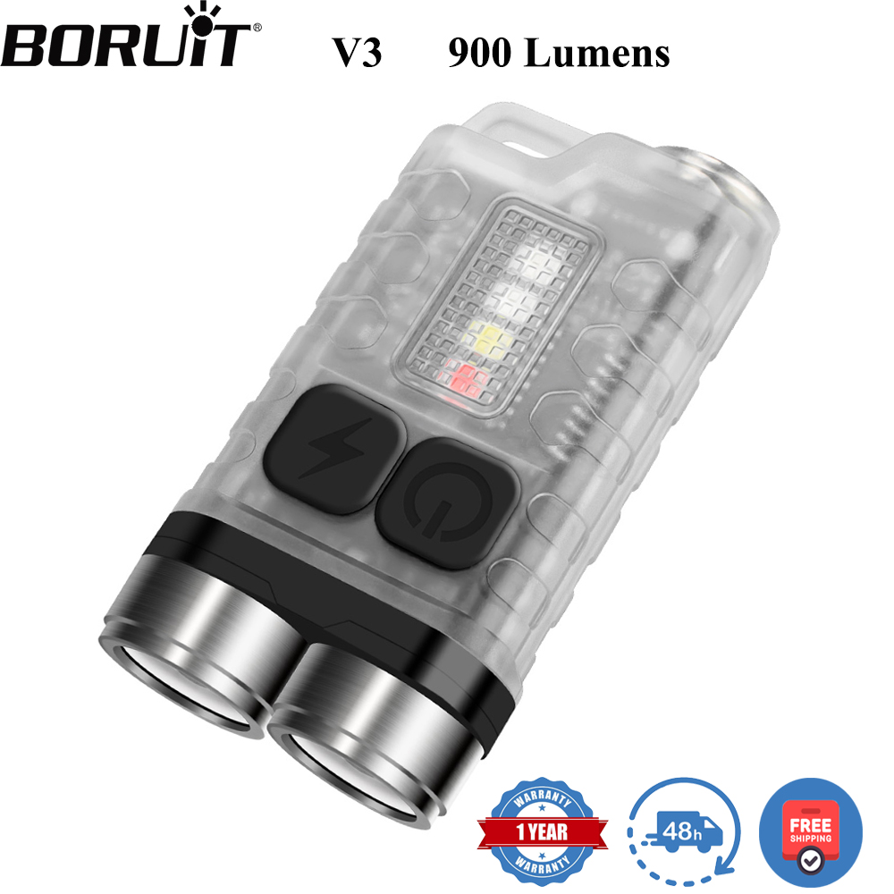 Fishing Light - BORUiT V3 LED Anahtarlık Taşınabilir 900LM
