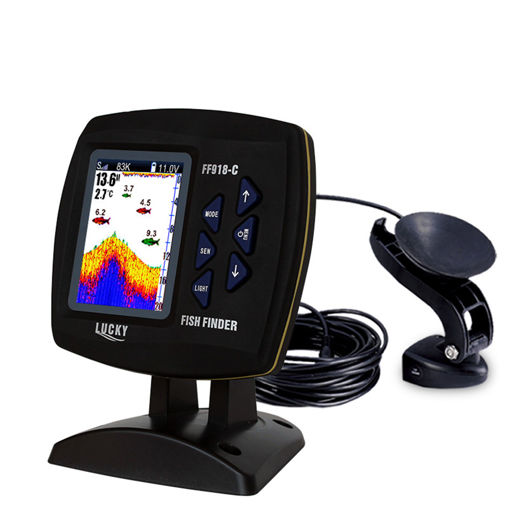 Fishing Depth Finder - FF918-C100DS renkli ekran kablolu balık bulucu