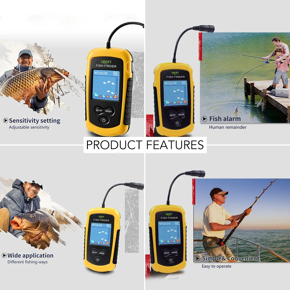 Şanslı LCD Renkli Ekran Taşına - Fishing Depth Finder incelemesi ve fiyatı